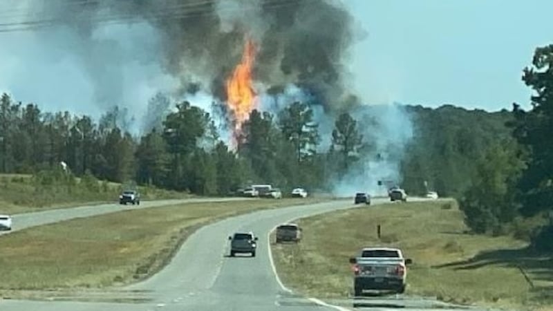 Some residents in Sabine Parish, La. near Florien were told to evacuate their homes because of...