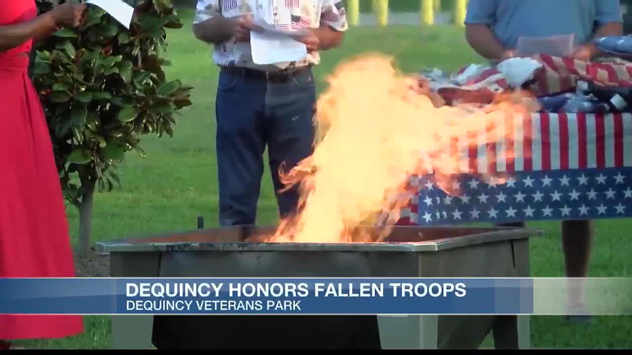 DeQuincy honors fallen troops, retires American flags - Vimarsana News