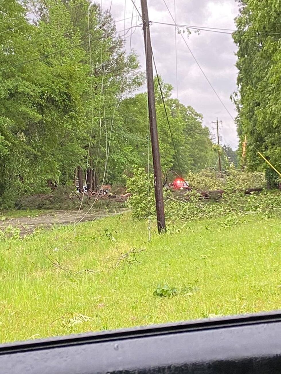 Storm damage on Vernon Lake.