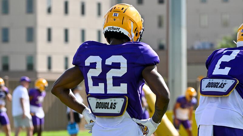 LSU defensive back Colby Richardson (22)