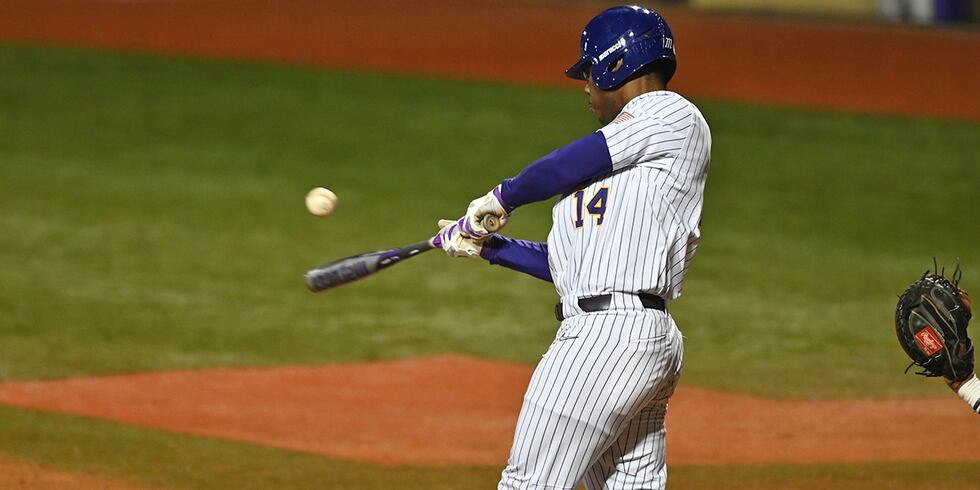 LSU outfielder Maurice Hampton Jr. (No. 14)