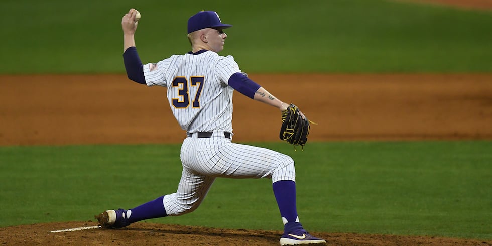 LSU pitcher Brandon Kaminer (No. 37)